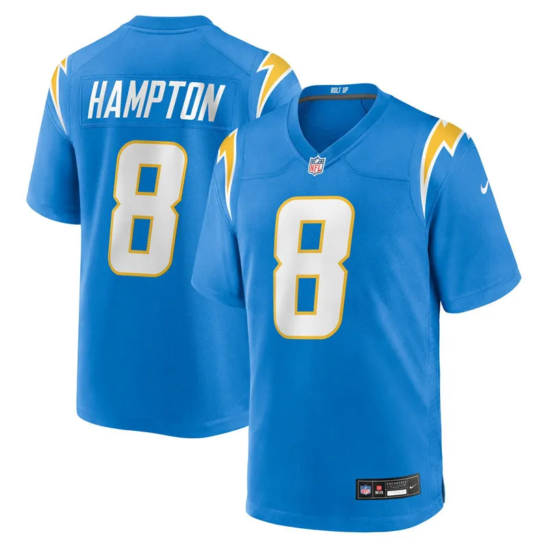 Men's Los Angeles Chargers #8 Omarion Hampton Nike Powder Blue Vapor Limited Player Jersey