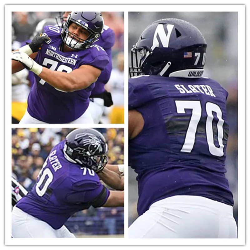 Northwestern Wildcats #70 Rashawn Slater 2020 Purple Football Retro Jersey
