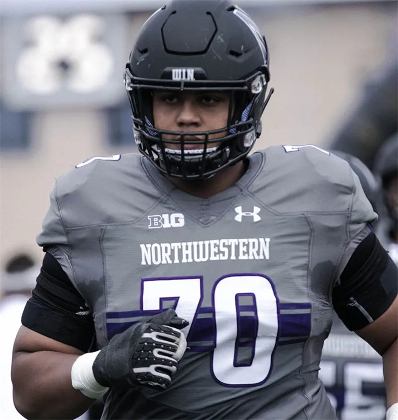 Northwestern Wildcats #70 Rashawn Slater 2020 Gray Football Retro Jersey