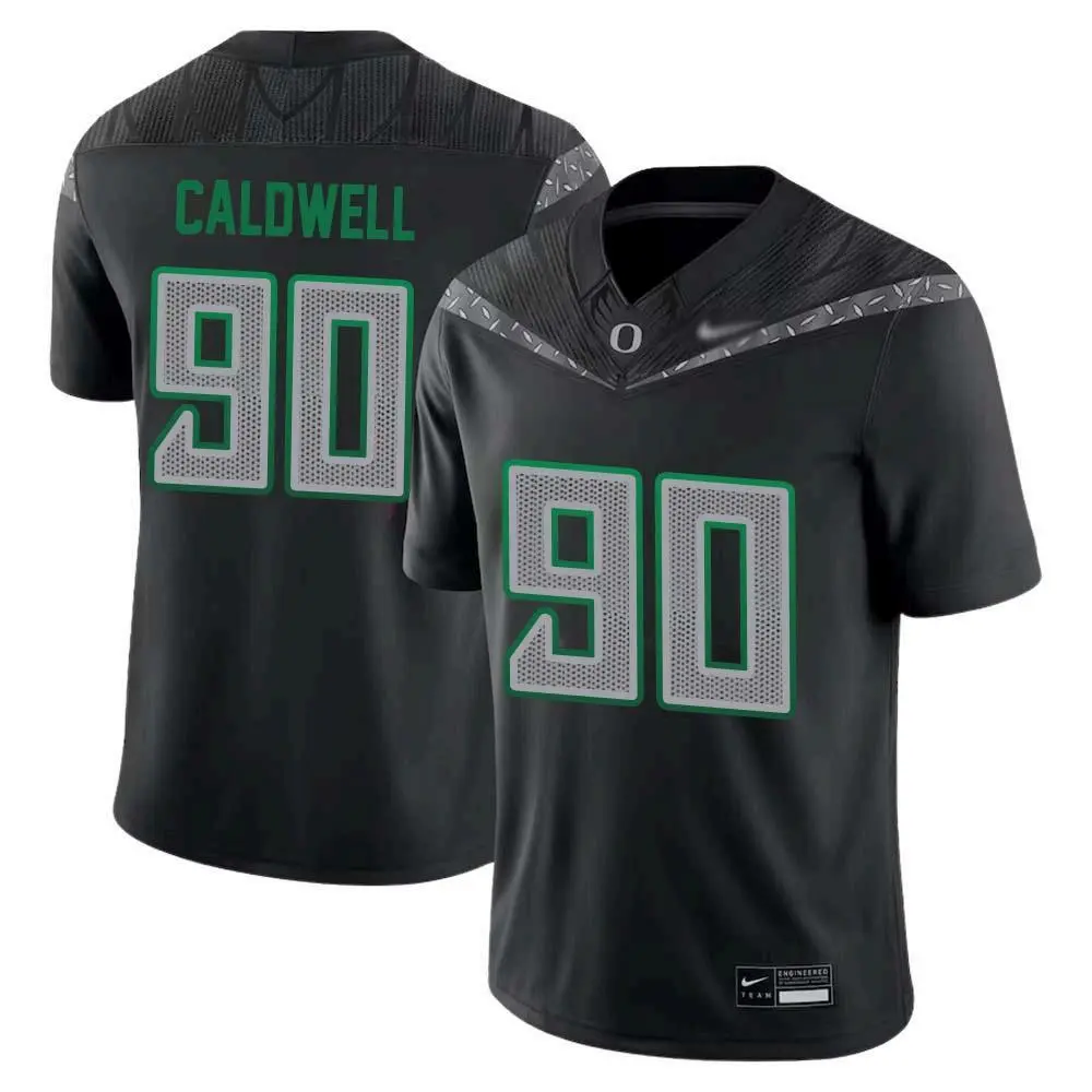 Oregon Ducks #90 Jamaree Caldwell 2024 Black GENERATION O FLY ERA F.U.S.E. Limmited Football Game Jersey
