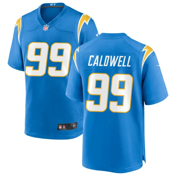Men's Los Angeles Chargers #99 Jamaree Caldwell Nike Powder Blue Vapor F.U.S.E. Limited Jersey