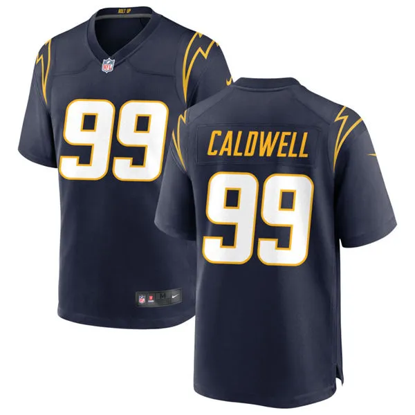 Men's Los Angeles Chargers #99 Jamaree Caldwell Nike Navy Alternate Vapor F.U.S.E. Limited Jersey