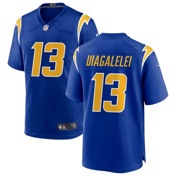 Men's Los Angeles Chargers #13 DJ Uiagalelei Nike Royal Gold 2nd Alternate Vapor F.U.S.E. Limited Jersey