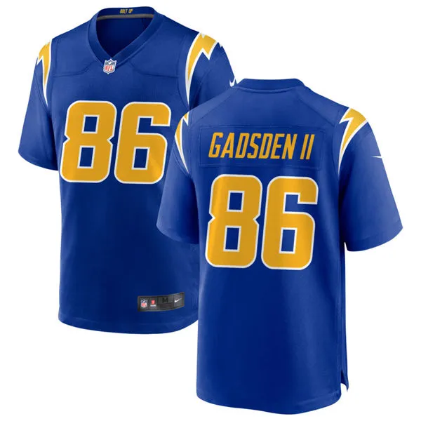 Men's Los Angeles Chargers #86 Oronde Gadsden II Nike Royal Gold 2nd Alternate Vapor F.U.S.E. Limited Jersey