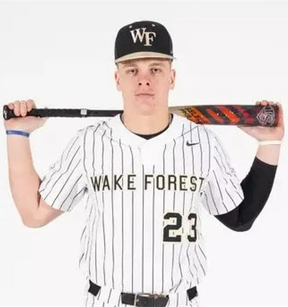 Wake Forest Demon Deacons #23 Ethan Conrad White Pinstripe College Baseball Game Jersey