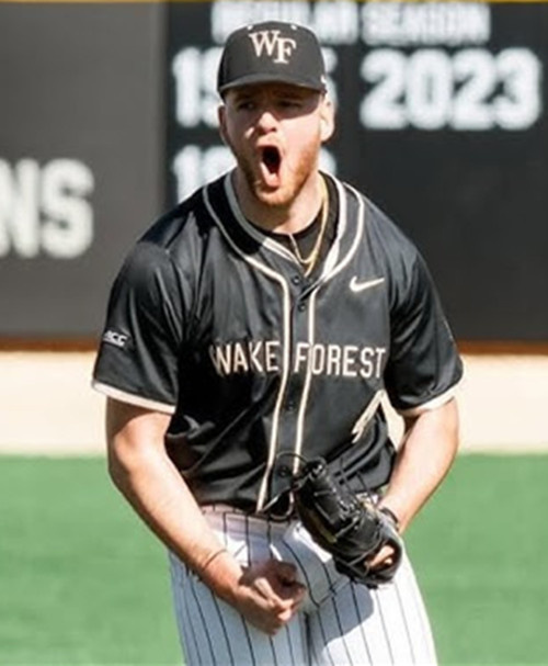 Wake Forest Demon Deacons #4 Blake Morningstar Black With Strip College Baseball Game Jersey