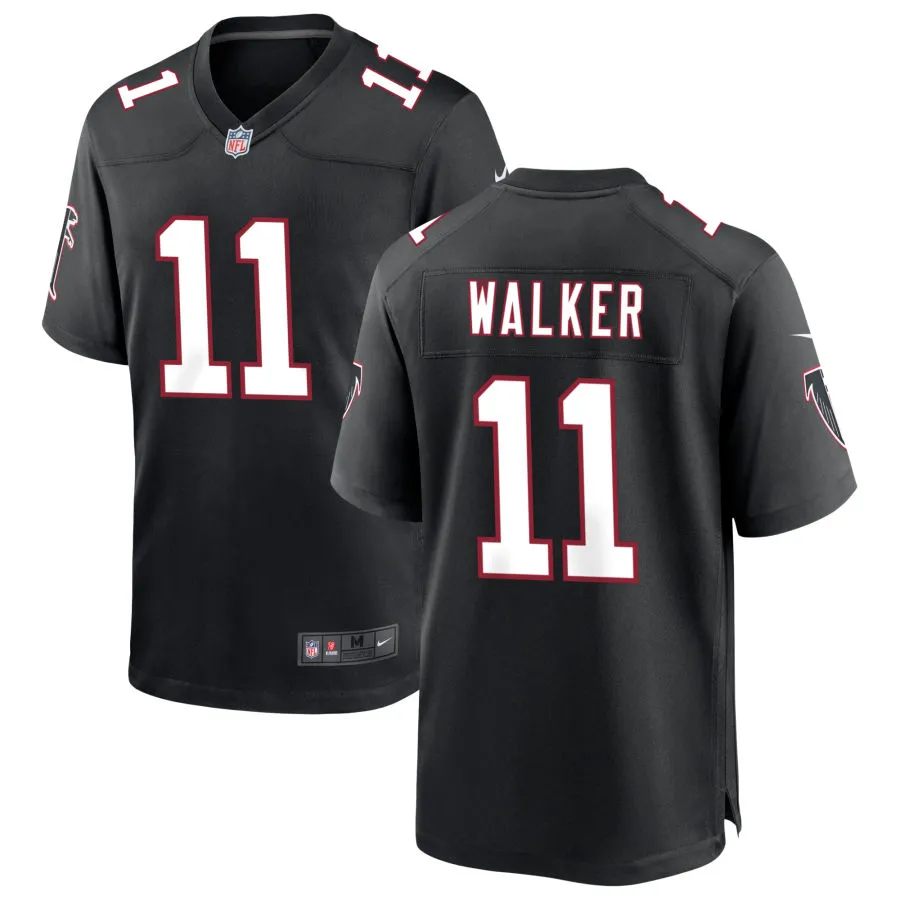 Men's Atlanta Falcons #11 Jalon Walker Nike Black Throwback Limited Jersey