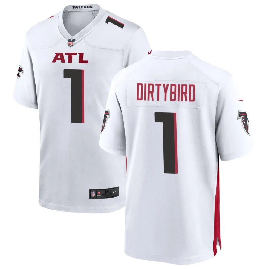Men's Atlanta Falcons #1 Dirty Birds Nike White Vapor F.U.S.E. Limited Jersey