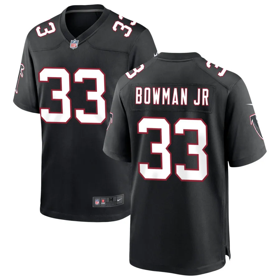 Men's Atlanta Falcons #33 Billy Bowman Jr  Nike Black Throwback Limited Jersey