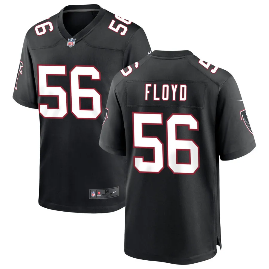 Youth Atlanta Falcons #56 Leonard Floyd Nike Black Throwback Limited Jersey