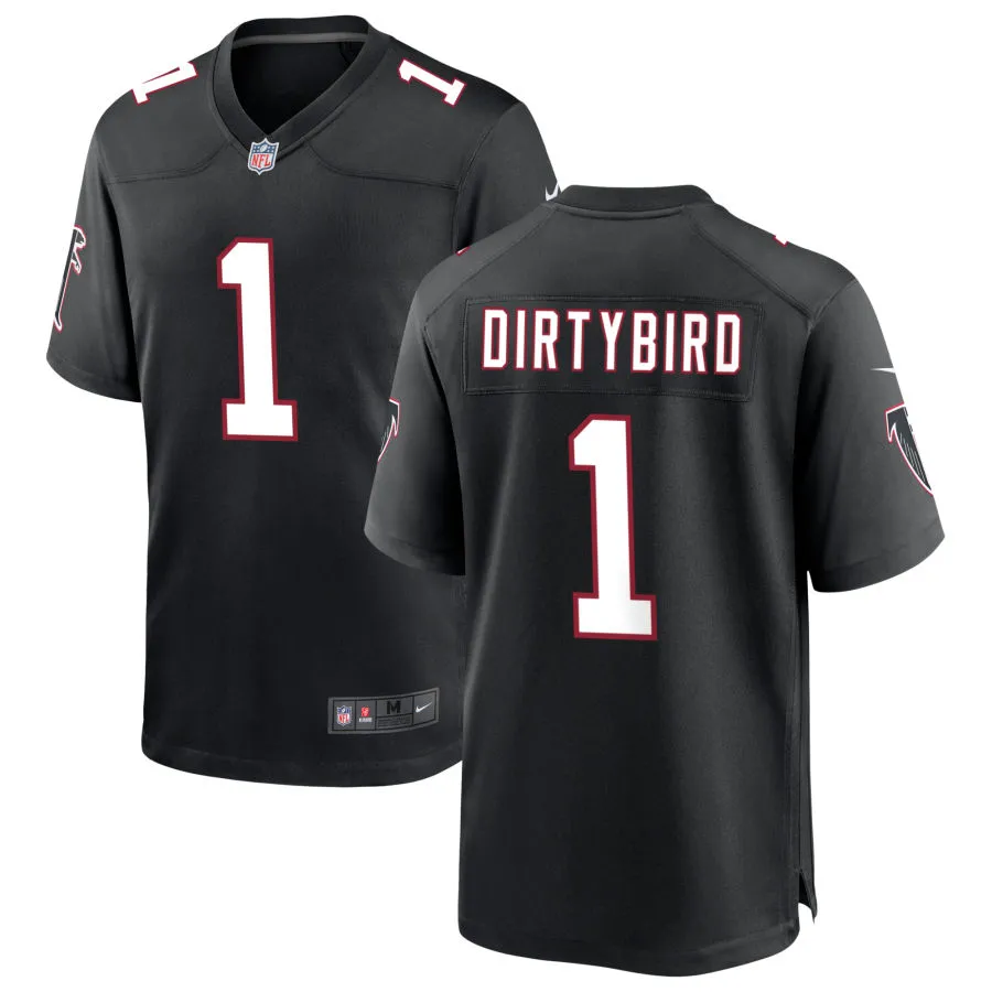 Youth Atlanta Falcons #1 Dirty Birds Nike Black Throwback Limited Jersey