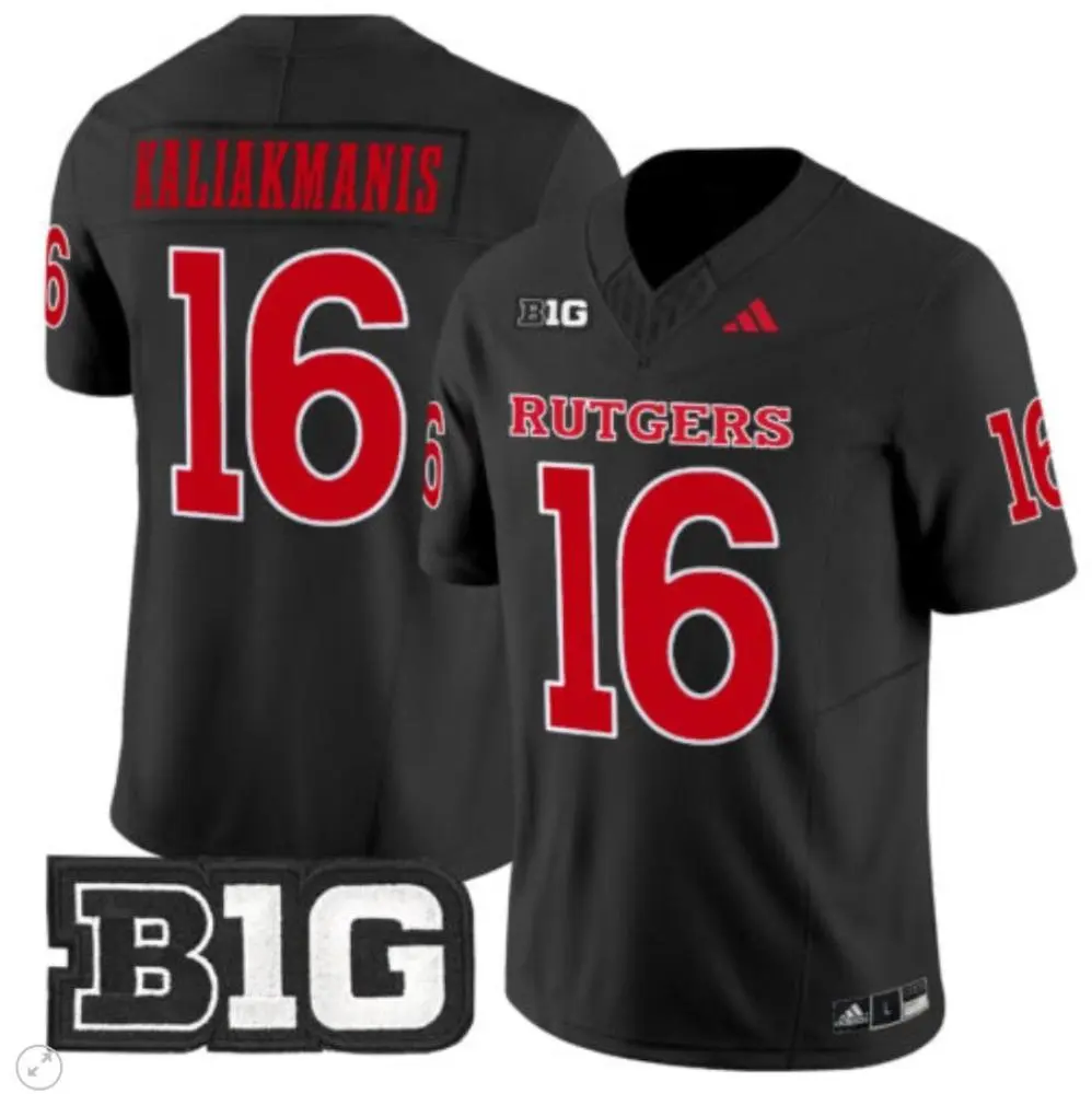 Rutgers Scarlet Knights #16 Athan Kaliakmanis 2025 Black F.U.S.E. Limited Football Game Jersey Jersey