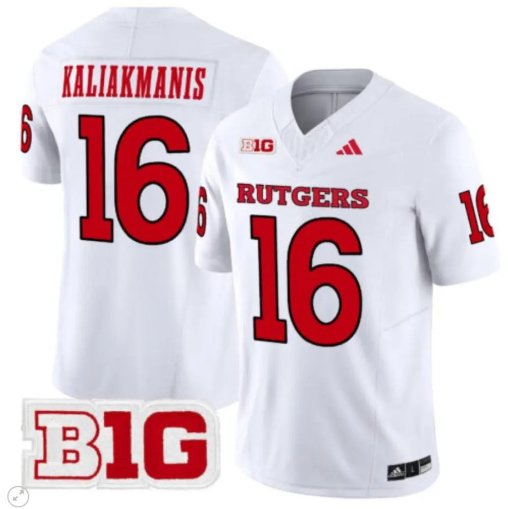 Rutgers Scarlet Knights #16 Athan Kaliakmanis 2025 White F.U.S.E. Limited Football Game Jersey Jersey