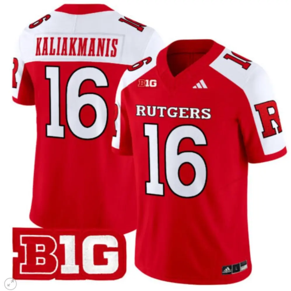 Rutgers Scarlet Knights #16 Athan Kaliakmanis Red White Gratitude F.U.S.E. Limited Football Jersey