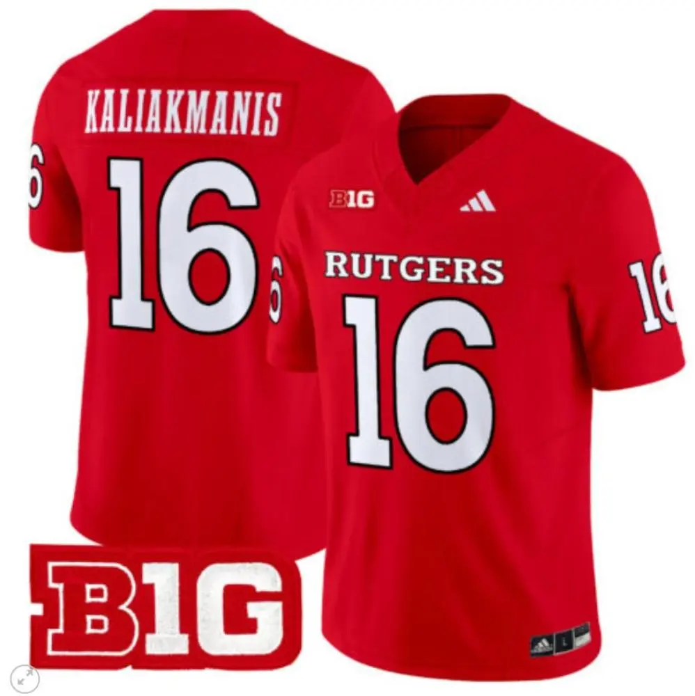 Rutgers Scarlet Knights #16 Athan Kaliakmanis 2025 Red F.U.S.E. Limited Football Game Jersey