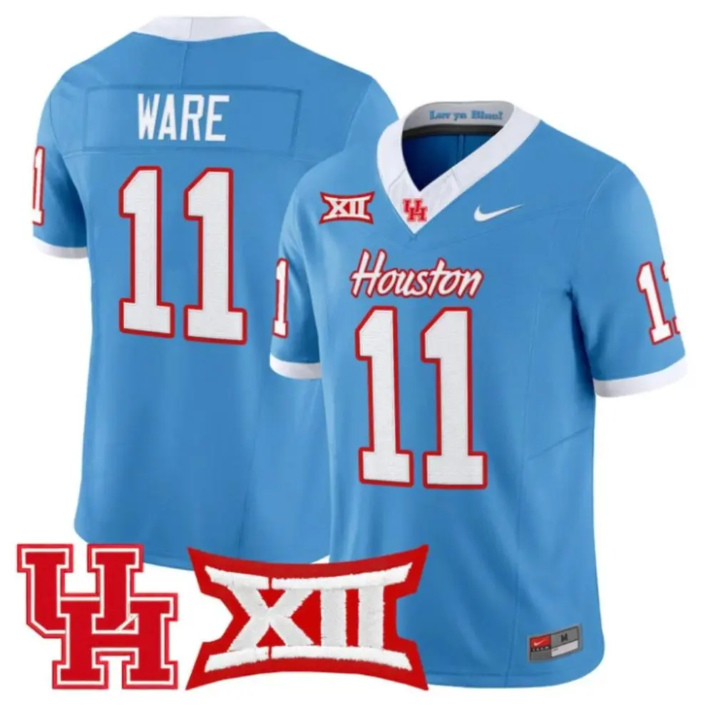 Houston Cougars #11 Andre Ware 2025 Blue Vapor F.U.S.E. Limited Jersey
