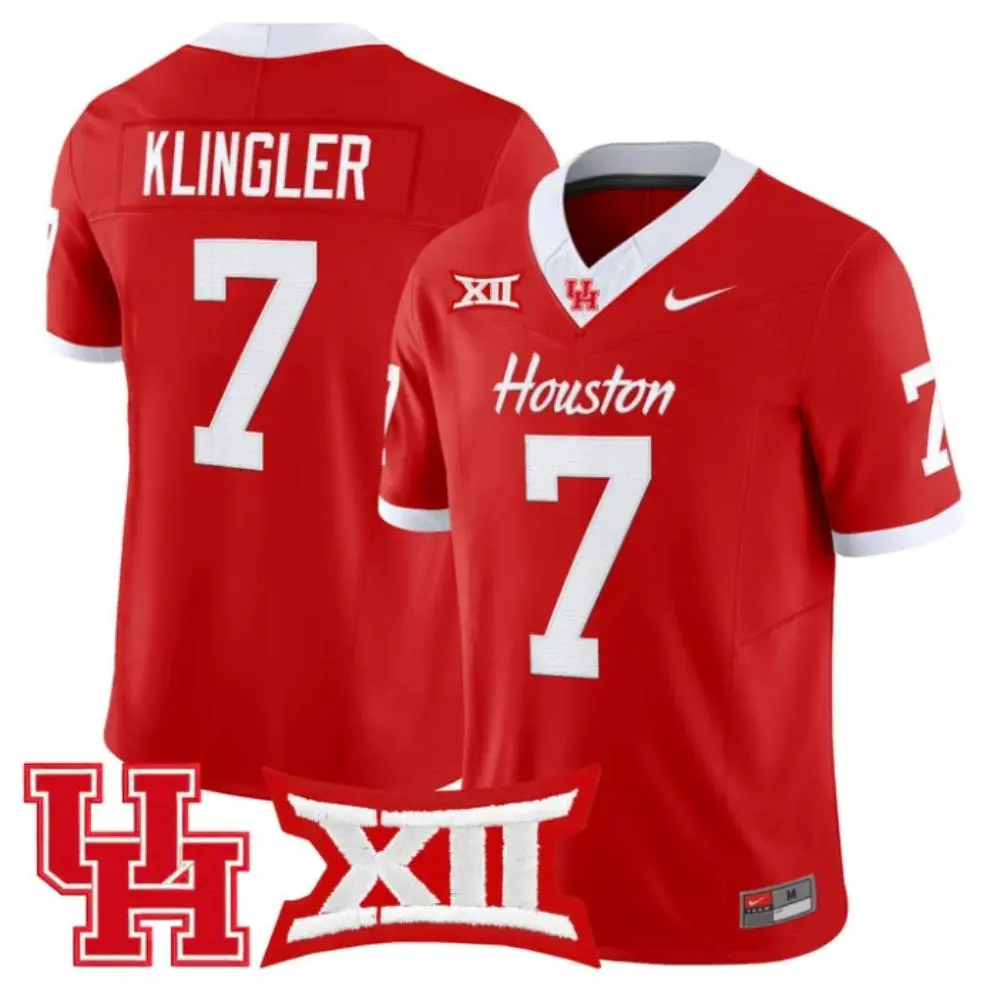 Houston Cougars #7 David Klingler 2025 Red Vapor F.U.S.E. Limited Jersey