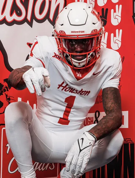 Houston Cougars #1 Conner Weigman 2025 White Vapor F.U.S.E. Limited Jersey