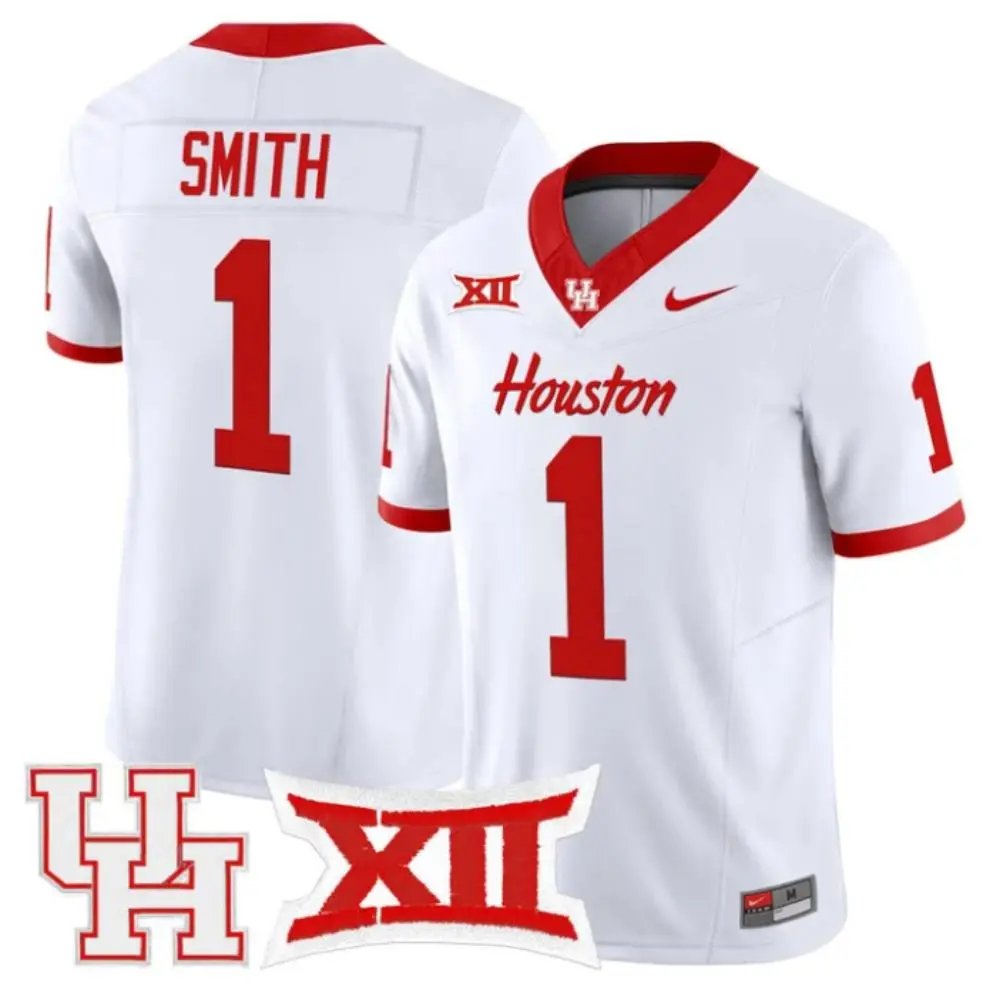 Houston Cougars #1 Donovan Smith 2025 White Vapor F.U.S.E. Limited Jersey