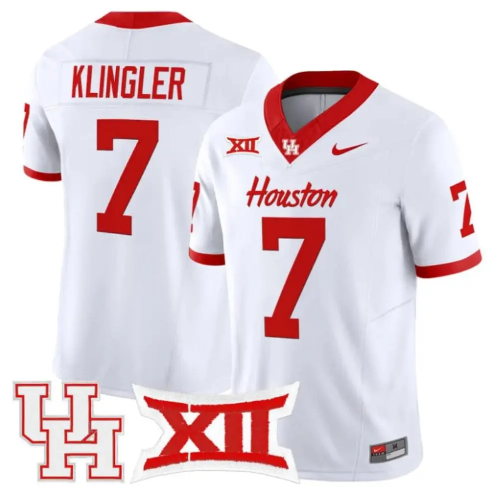 Houston Cougars #7 David Klingler 2025 White Vapor F.U.S.E. Limited Jersey