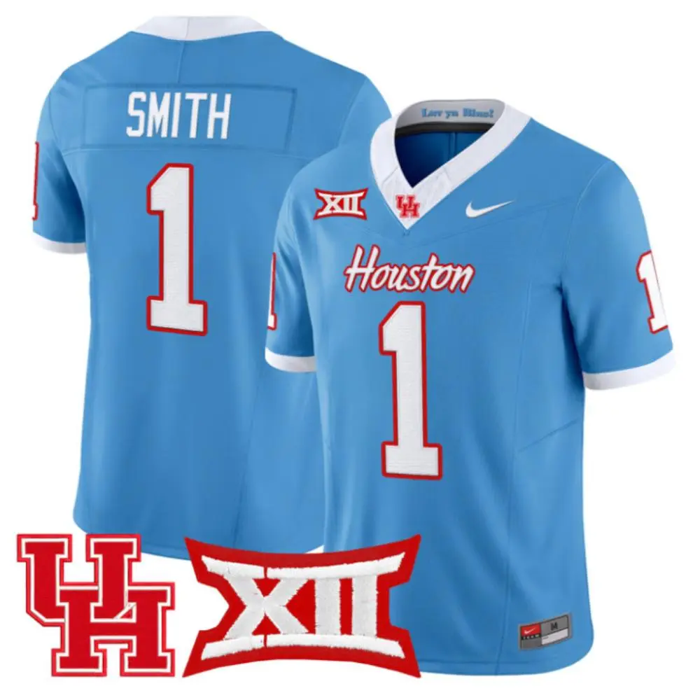 Houston Cougars #1 Donovan Smith 2025 Blue Vapor F.U.S.E. Limited Jersey