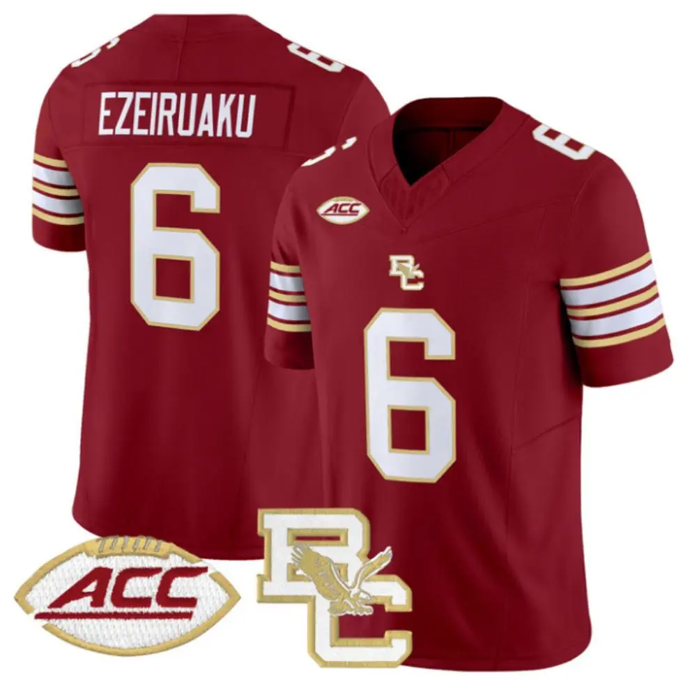 Boston College Eagles #6 Donovan Ezeiruaku New Balance 2025 Maroon Football Game Jersey