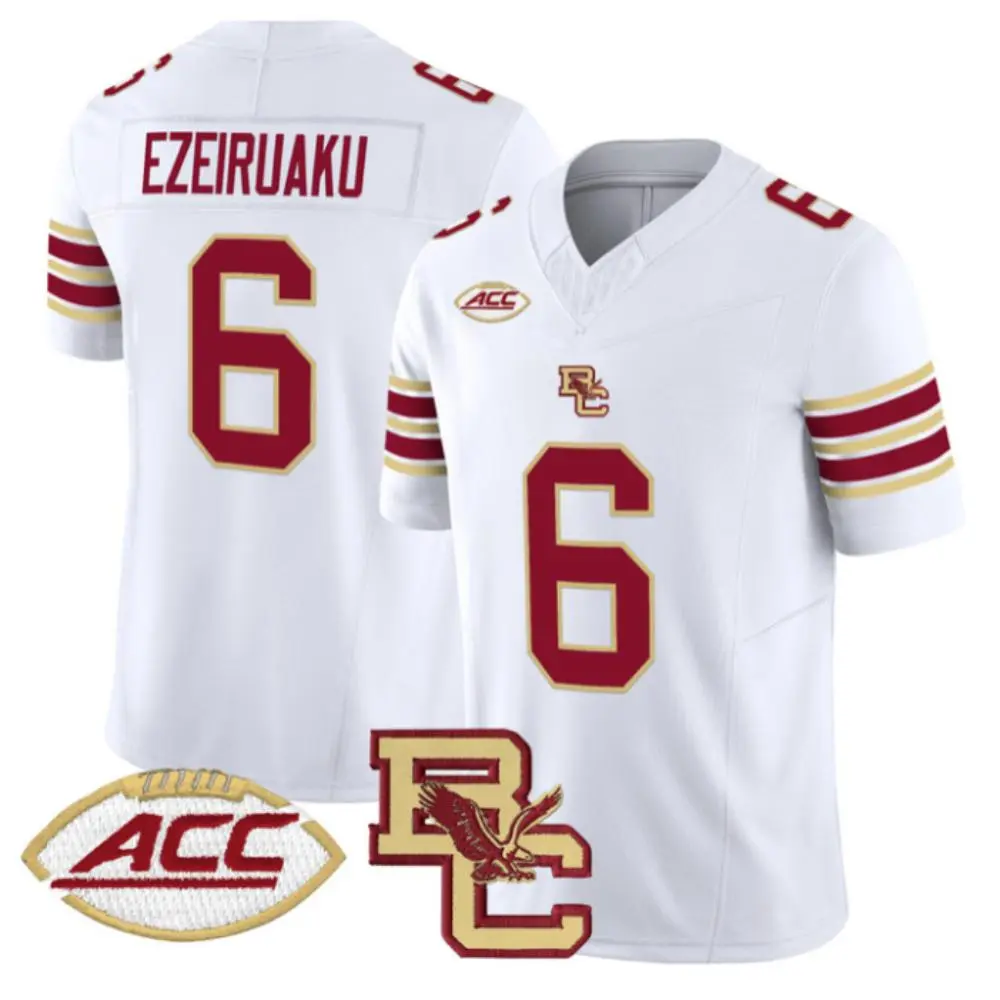 Boston College Eagles #6 Donovan Ezeiruaku New Balance 2025 White Football Game Jersey