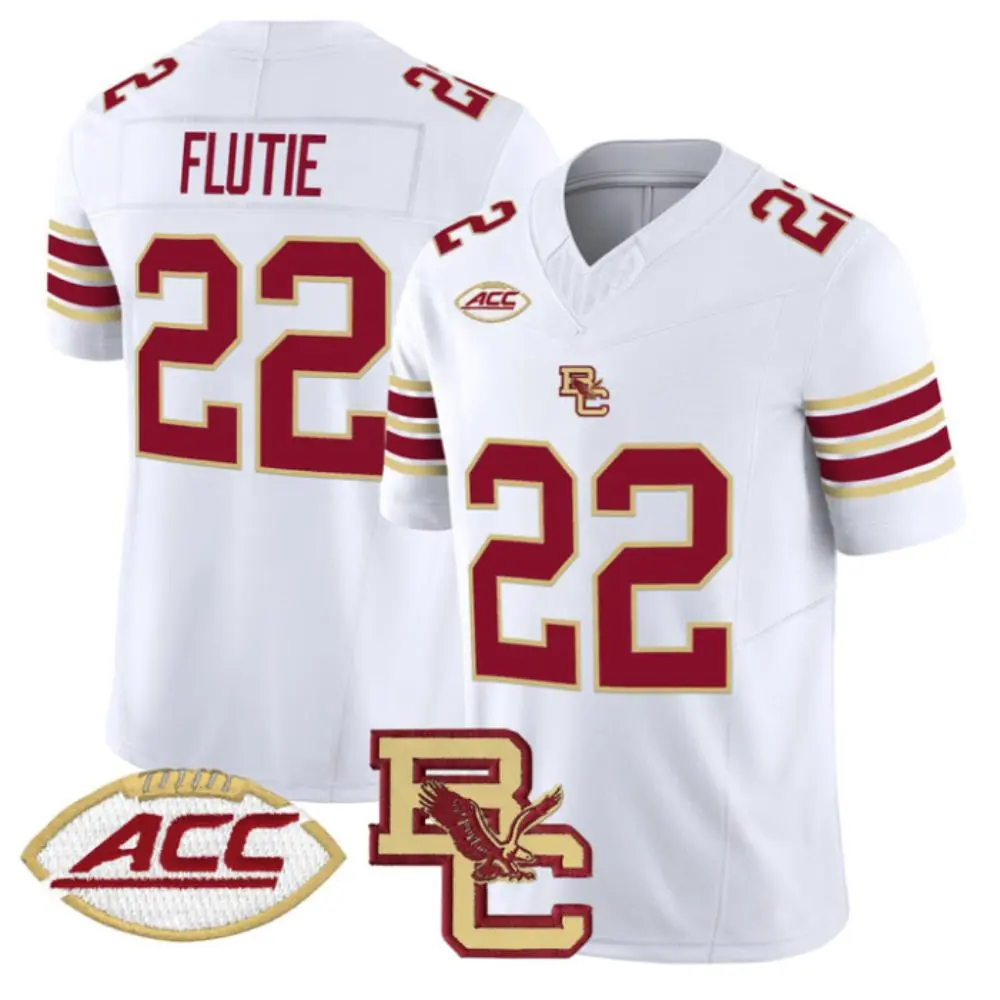 Boston College Eagles #22 Doug Flutie New Balance 2025 White Football Game Jersey