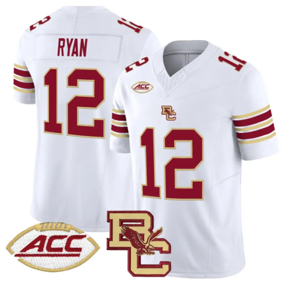 Boston College Eagles #12 Matt Ryan New Balance 2025 White Football Game Jersey