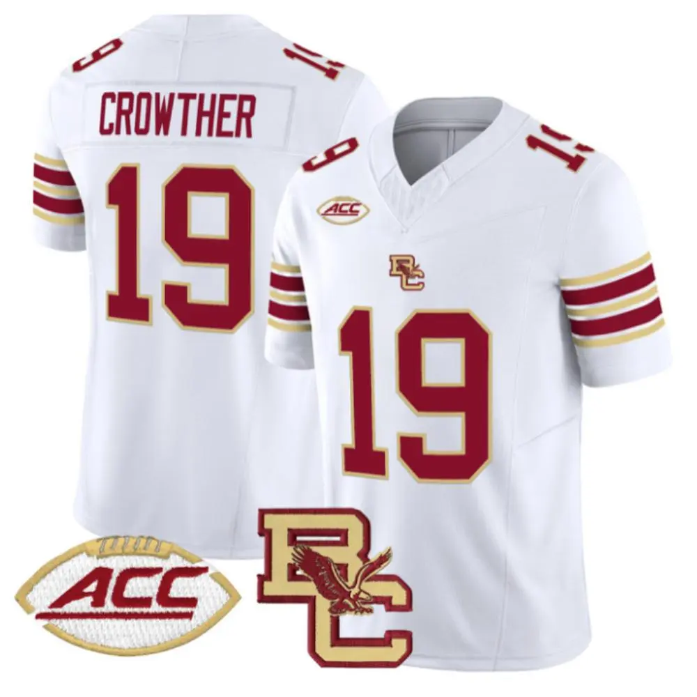 Boston College Eagles #19 Welles Crowther New Balance 2025 White Football Game Jersey