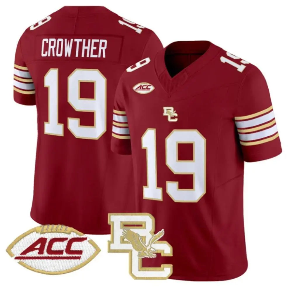 Boston College Eagles #19 Welles Crowther New Balance 2025 Maroon Football Game Jersey