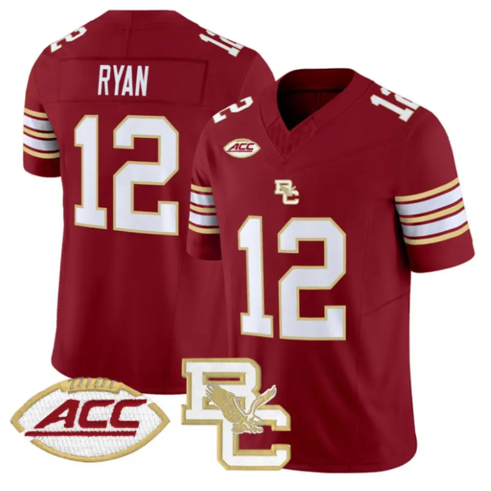 Boston College Eagles #12 Matt Ryan New Balance 2025 Maroon Football Game Jersey