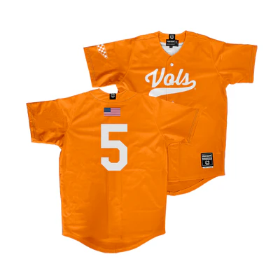 Tennessee Volunteers #5 Cannon Peebles Nike Orange Vols College Baseball Game Jersey
