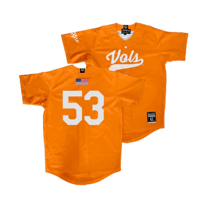 Tennessee Volunteers #53 Dane Morrow Nike Orange Vols College Baseball Game Jersey