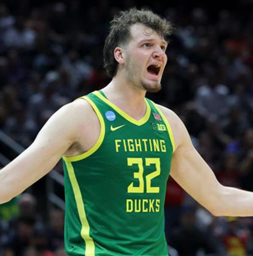 Oregon Ducks #32 Nathan Bittle Green Fighting College Basketball Game Jersey