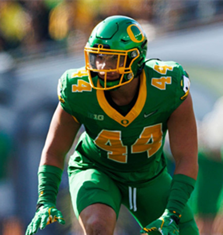 Oregon Ducks #44 Teitum Tuioti Green Retro College Football Game Jersey