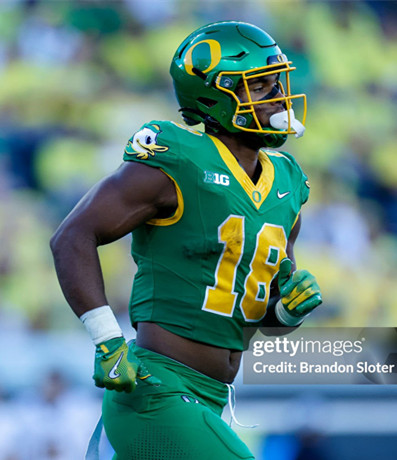 Oregon Ducks #18  Kenyon Sadiq Green Retro College Football Game Jersey