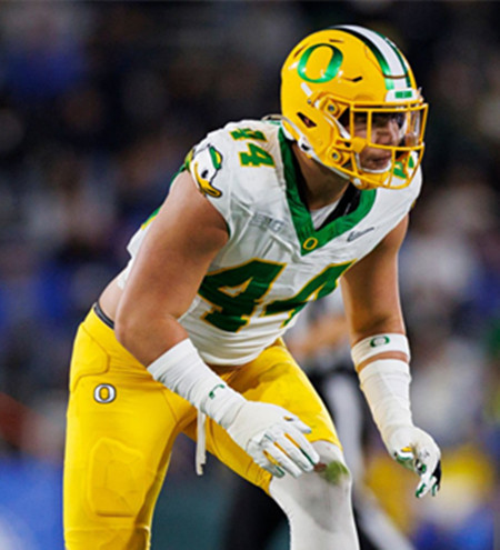 Oregon Ducks #44 Teitum Tuioti White Retro College Football Game Jersey