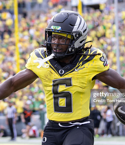 Oregon Ducks #6 Noah Whittington Yellow College Football Game Jersey