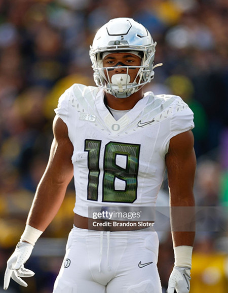 Oregon Ducks #18  Kenyon Sadiq White College Football Game Jersey