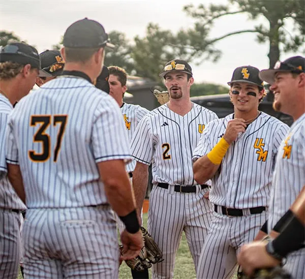 Southern Miss Golden Eagles Custom White Pinstripe Baseball Game Jersey