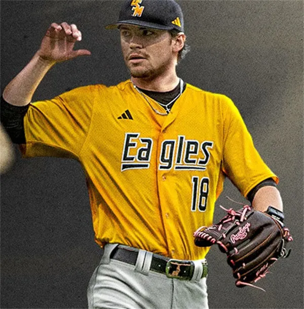 Southern Miss Golden Eagles #18 JB Middleton Gold without name Baseball Game Jersey
