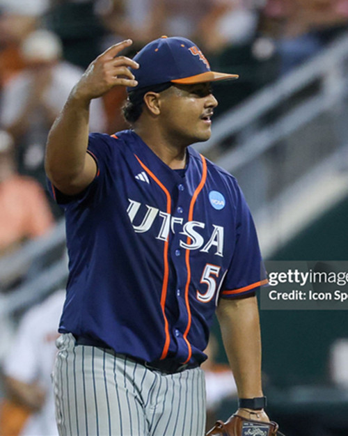 UTSA Roadrunners #50 Braylon Owens Navy College Baseball Game Jersey