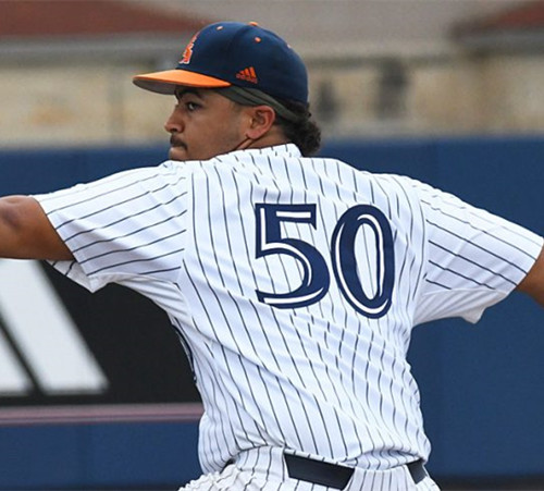 UTSA Roadrunners #50 Braylon Owens White Pinstripe College Baseball Game Jersey