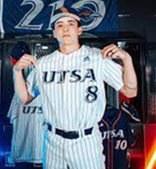 UTSA Roadrunners #8 Robert Orloski White Pinstripe College Baseball Game Jersey