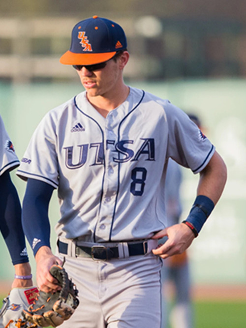 UTSA Roadrunners #8 Robert Orloski Gray College Baseball Game Jersey