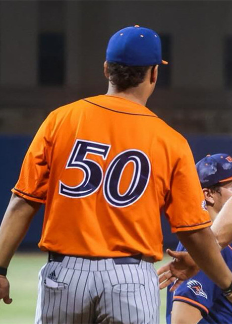 UTSA Roadrunners #50 Braylon Owens Orange College Baseball Game Jersey