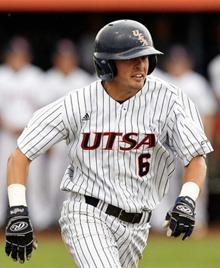 UTSA Roadrunners #6 John Maldonado White Pinstripe College Baseball Game Jersey