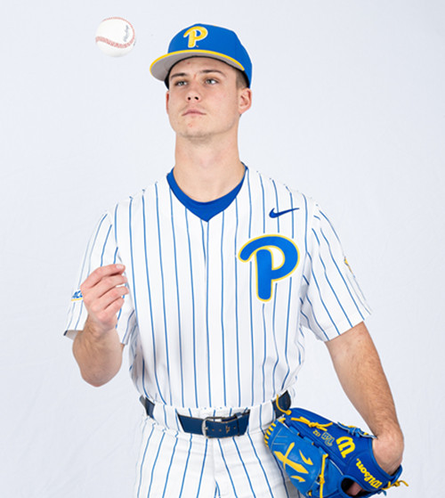 Pittsburgh Panthers #32 Drew Lafferty White Pinstripe College Baseball Game Jersey