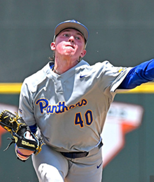 Pittsburgh Panthers #40 Ryan Reed Gray Pullover Two Button College Baseball Game Jersey
